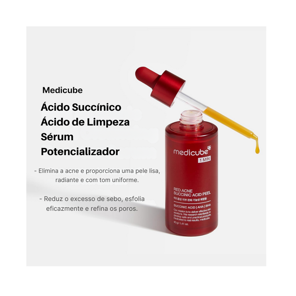 Medicube Red Succinic Acid Peel – Sérum Exfoliante 21% AHA BHA para Piel Acneica