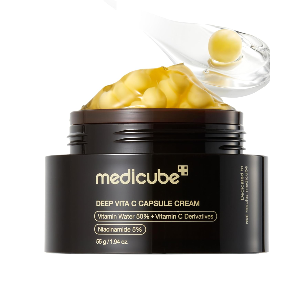 Crema Facial Medicube Deep Vita C Golden Capsule – Vitamina C Pura, Aclarante y Luminosidad