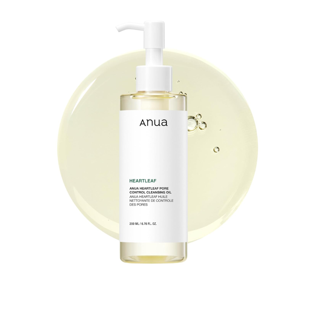 Aceite Limpiador Facial ANUA con Heartleaf – Cleansing Oil Suave para Maquillaje, Puntos Negros y Doble Limpieza