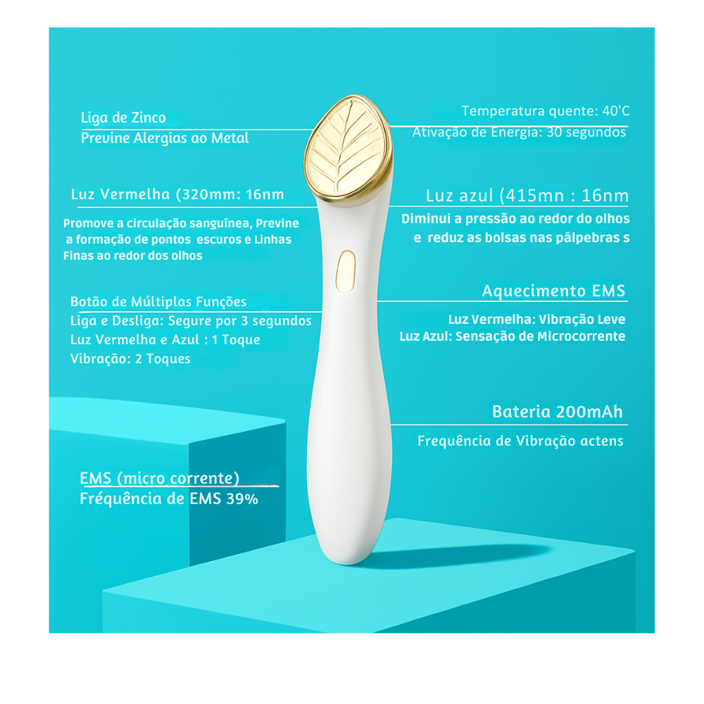 KEMOKO EMS Facial Massager – LED Red Light Skin Tightening Device for Face Lift, Anti-Aging & Facial Rejuvenation