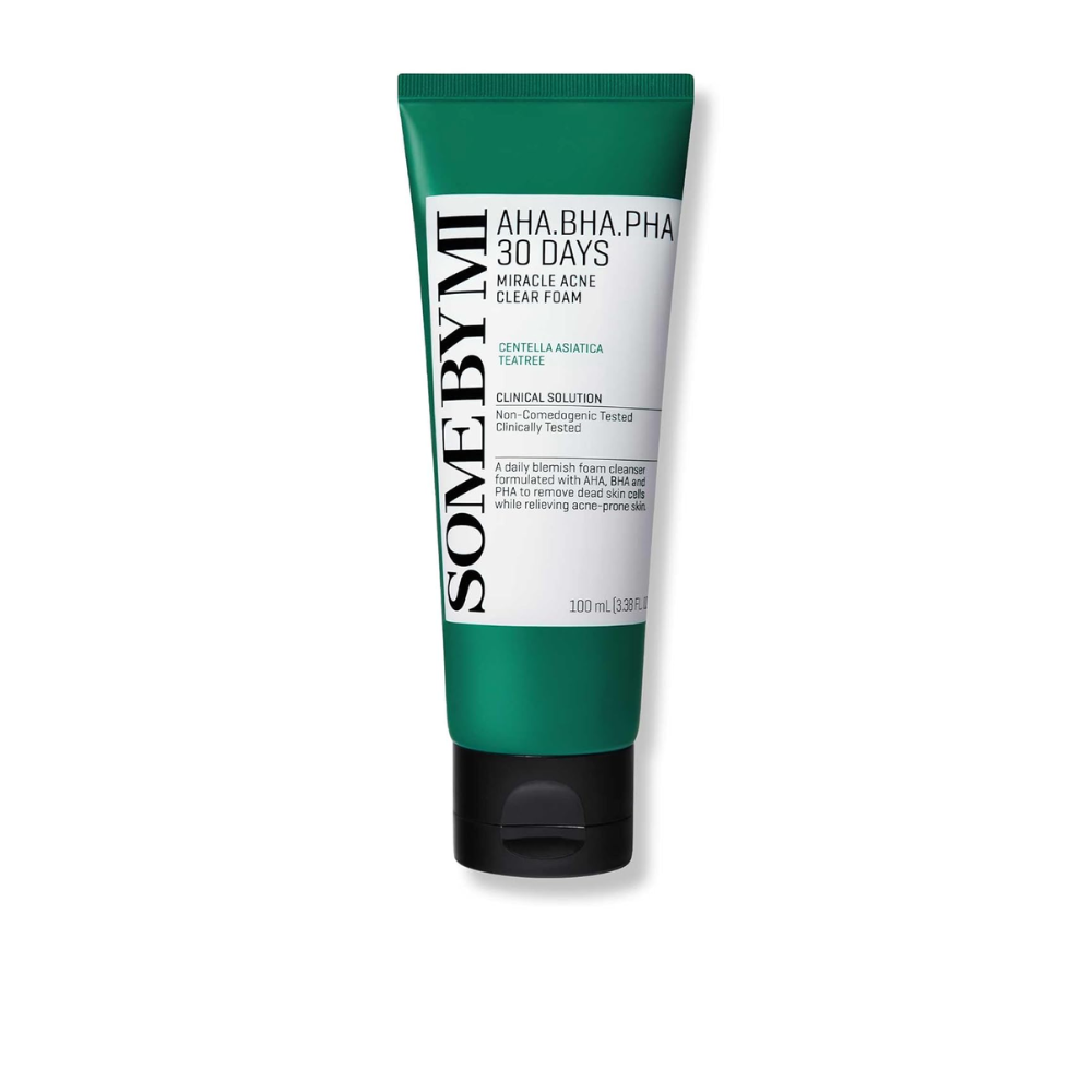 SOME BY MI Miracle Acne Clear Foam – Limpiador Facial con AHA, BHA y PHA