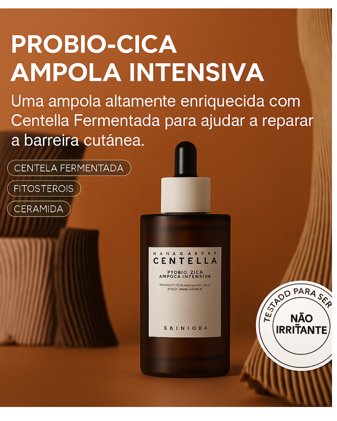 SKIN1004 Madagascar Centella Probio-Cica Ampoule – Sérum Reparador con Centella Asiática, Ceramidas y Pantenol