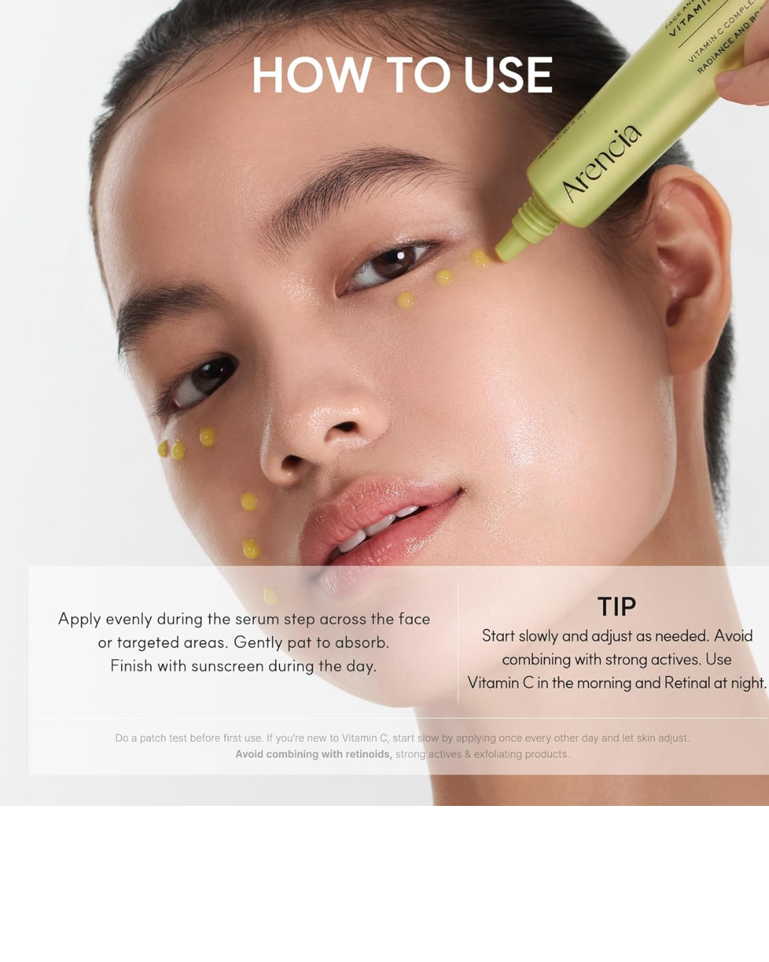 Arencia Vitamin C Booster Shot Serum – Brightening Korean Serum with Vitamin C, Glutathione, Niacinamide; Vitamin E