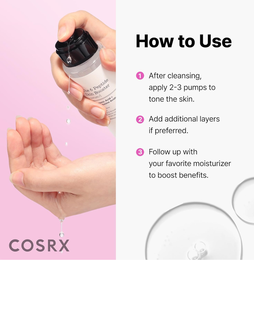 COSRX 6 Peptide Skin Booster Serum – Anti-Aging Peptide Serum with Hyaluronic Acid &amp; Niacinamide for Firm, Radiant Skin