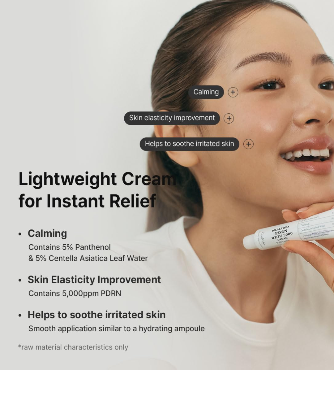 Dr. Althea PDRN Reju 5000 Cream  – Korean Moisturizing Face Cream with PDRN, Panthenol; Centella for Skin Barrier Support