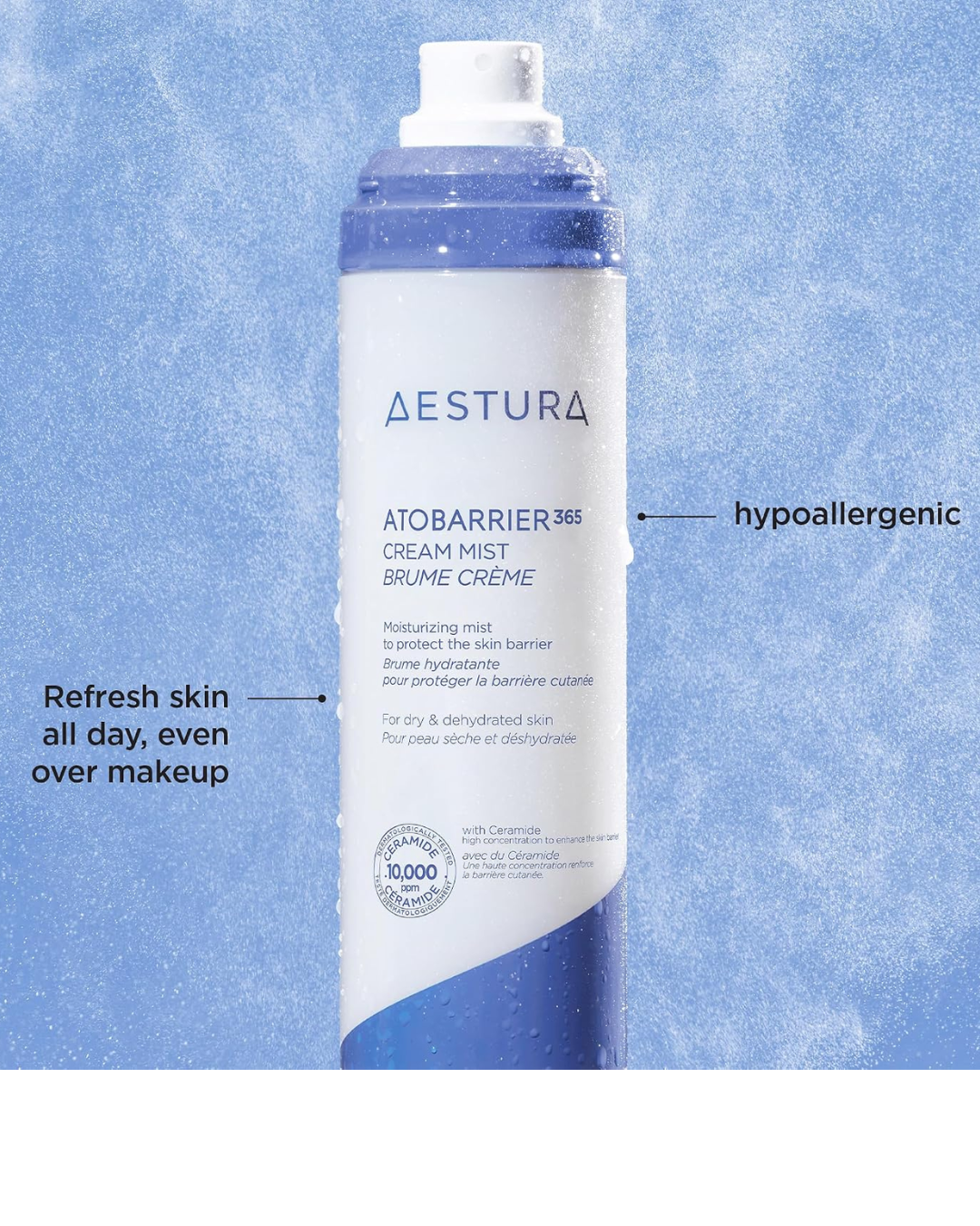 AESTURA ATOBARRIER365 Cream Mist – Korean Ceramide Face Mist for Dry, Sensitive Skin & Skin Barrier Hydration