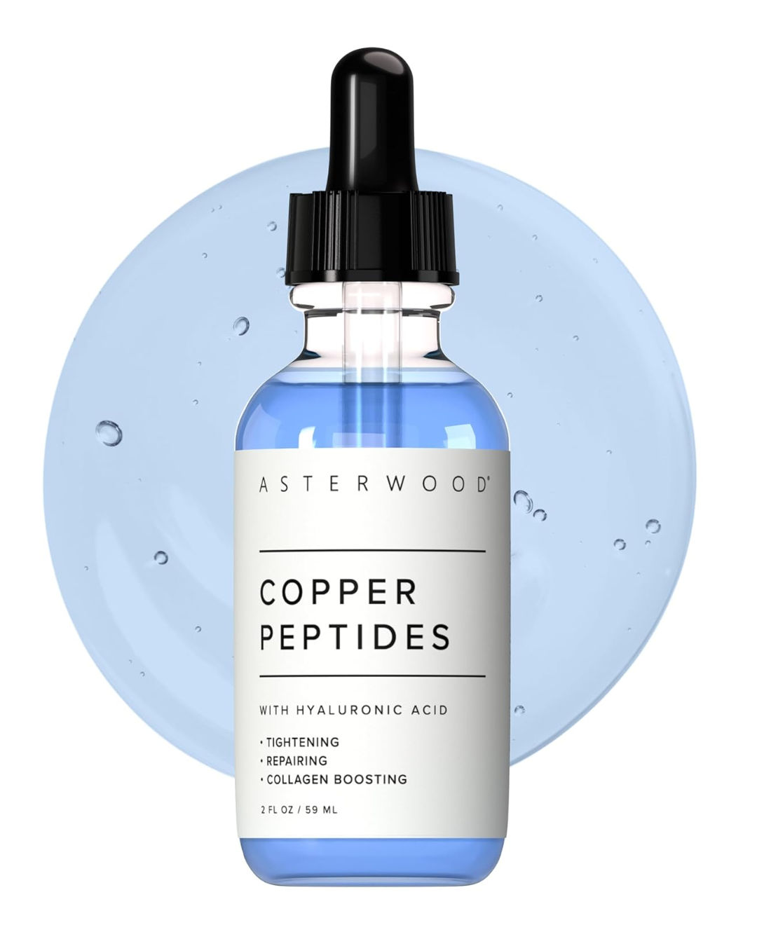 GHK-Cu Asterwood Péptido de Cobre – Sérum para Firmeza, Reparación y Estimulación de Colágeno