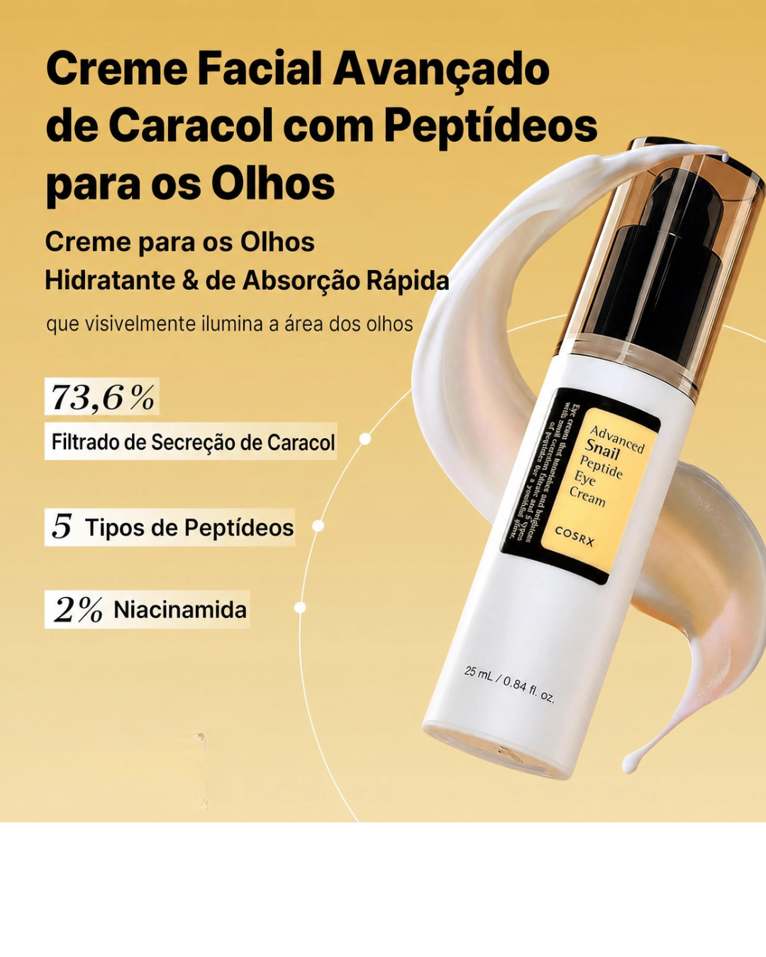 COSRX Crema para Ojos con Péptidos, Niacinamida y Mucina – Antienvejecimiento