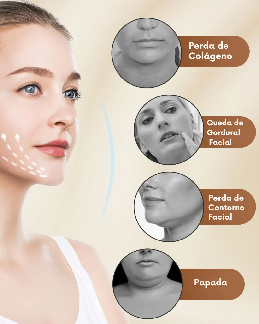 Masajeador Facial V-Face con Microcorriente EMS, LED y Vibración para Lifting y Contorno Facial ✨