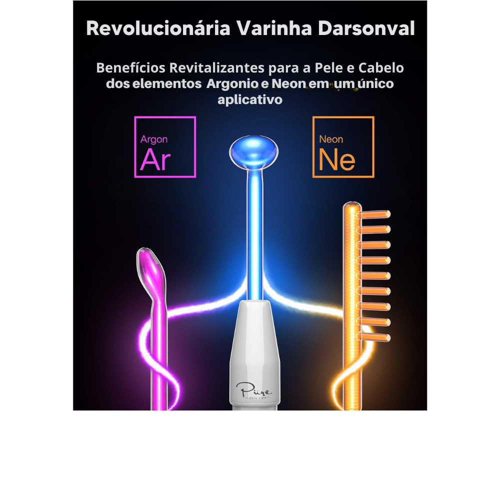 Professional High Frequency Facial & Scalp Device – Argon & Neon Electrodes for Skin Rejuvenation, Acne Care & Hair Stimulation