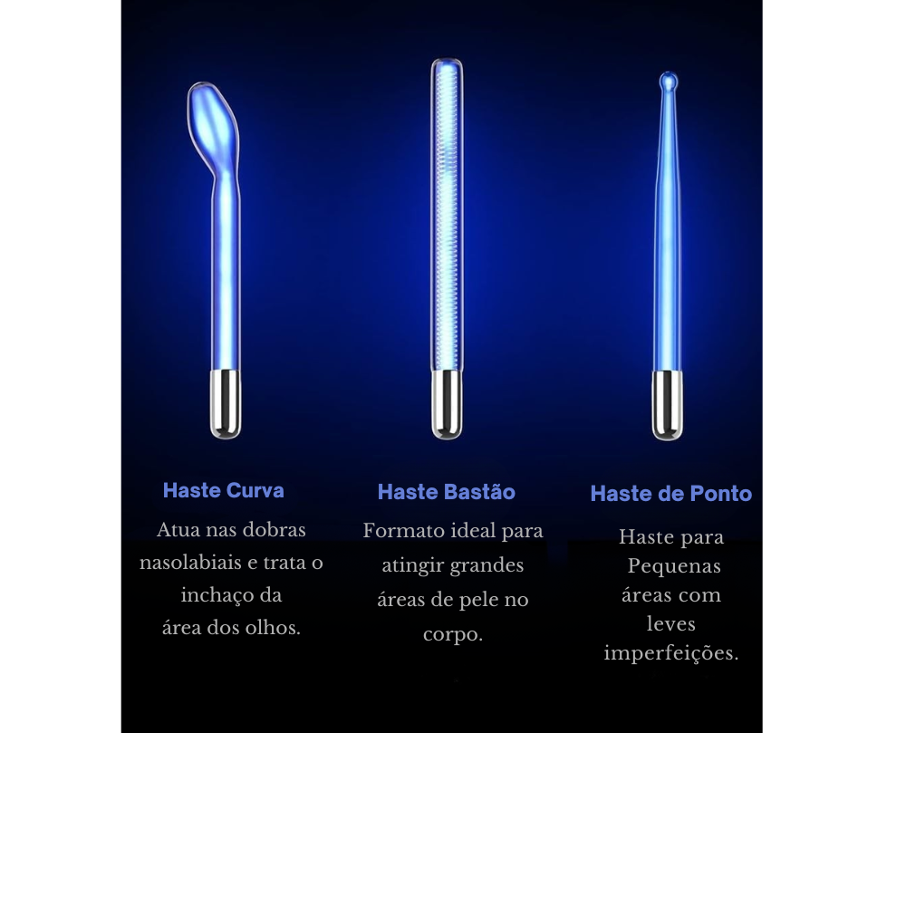 Professional High Frequency Facial & Scalp Device – Argon & Neon Electrodes for Skin Rejuvenation, Acne Care & Hair Stimulation