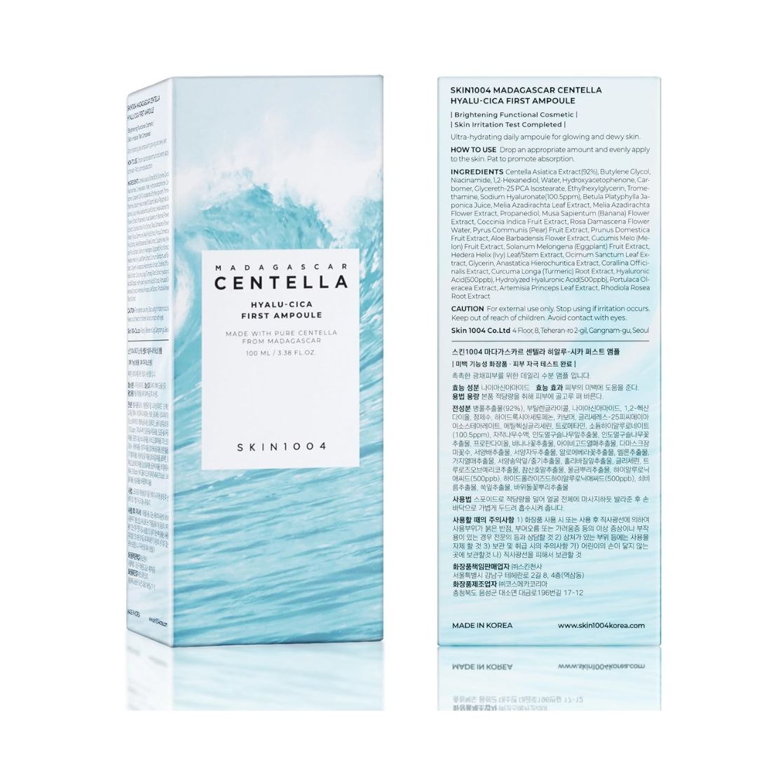 SKIN1004 Hyalu-CICA – Ampolla Hidratante con Ácido Hialurónico y CICA para Piel Seca y Sensible