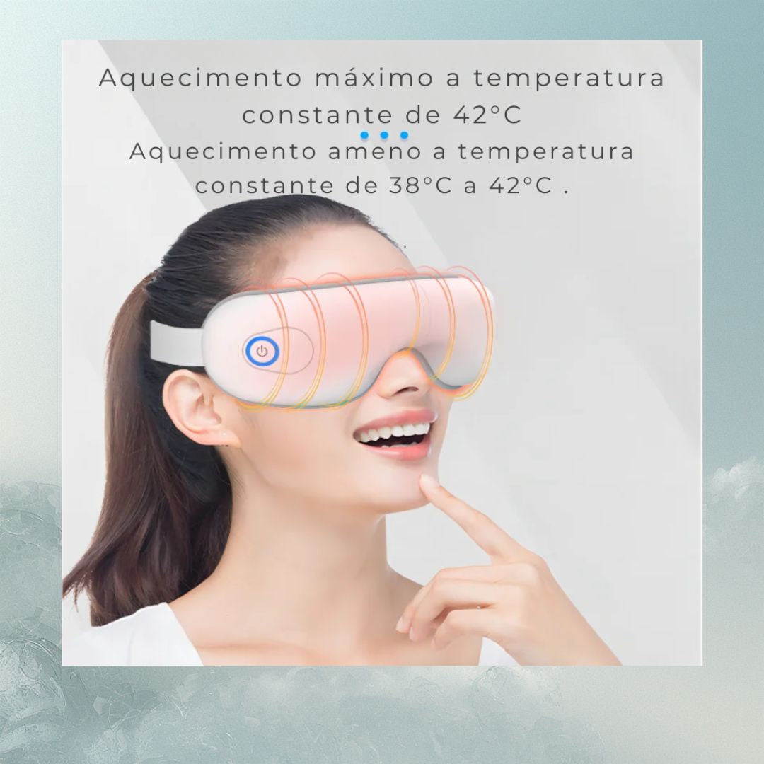 Máscara Masajeadora WAVVE para Ojos con Calentamiento, Airbag y Música para Relajación