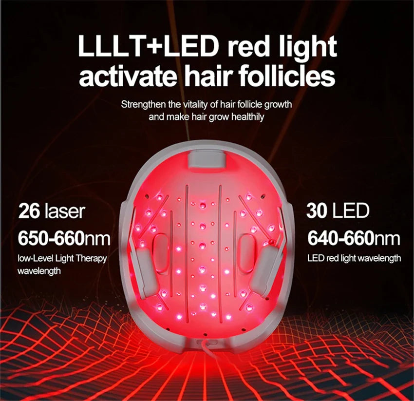 Casco Láser Capilar Lescolton para el Crecimiento del Cabello y Terapia con Luz Roja