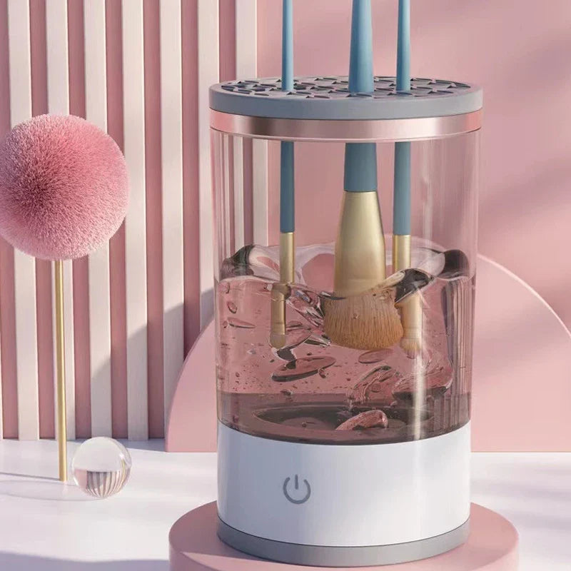 Electric Makeup Brush & Sponge Cleaner – Automatic USB Brush Washing Machine with Fast Drying