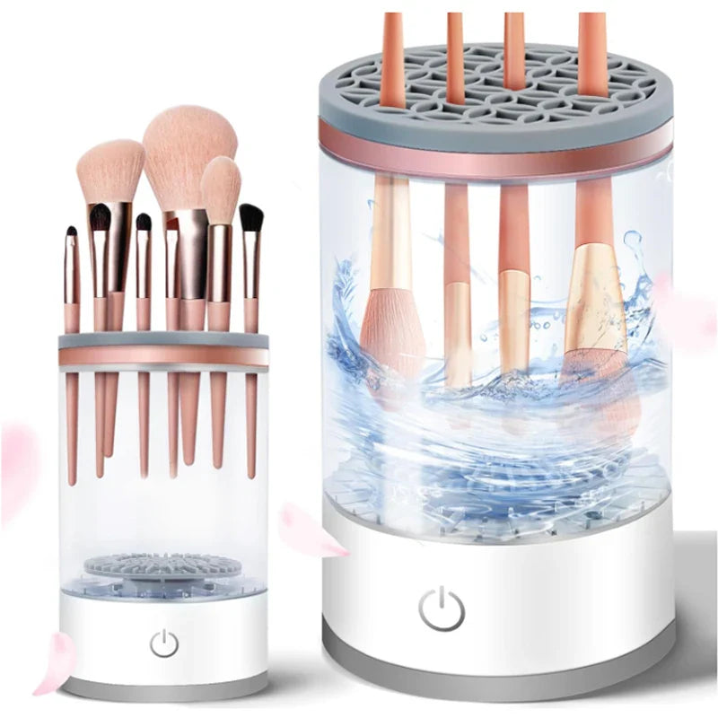 Electric Makeup Brush & Sponge Cleaner – Automatic USB Brush Washing Machine with Fast Drying