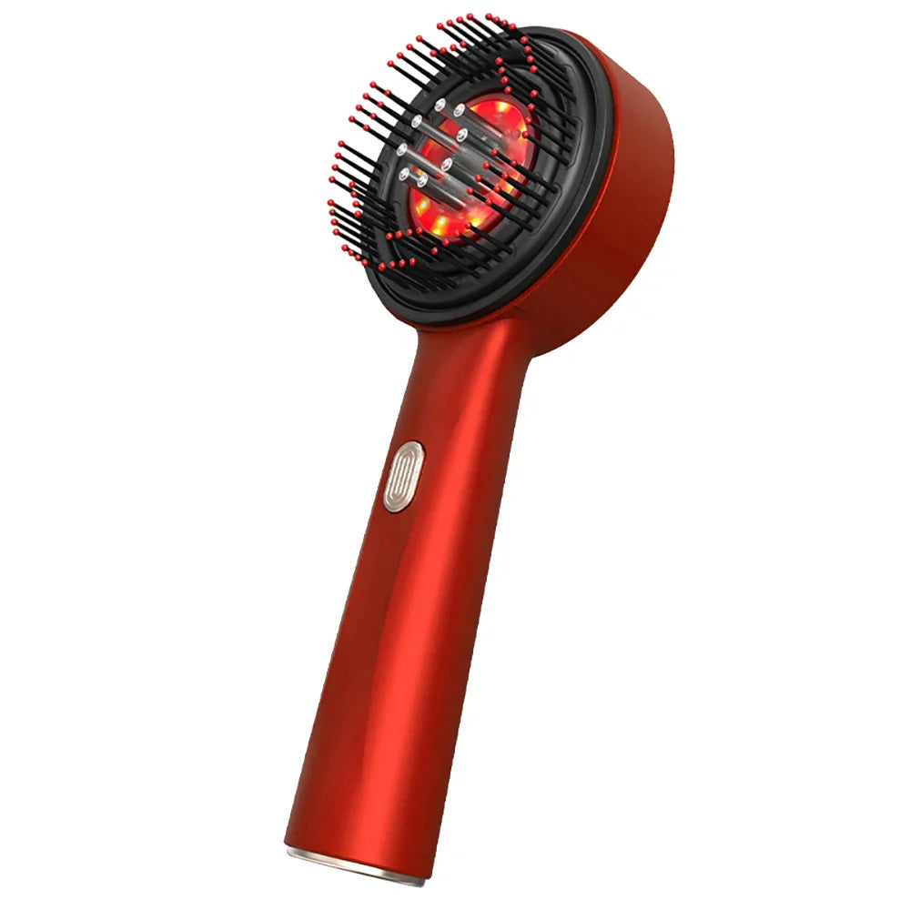 Cepillo Eléctrico de Masaje para Cuero Cabelludo y Terapia LED – Crecimiento Capilar con Aplicador de Aceite