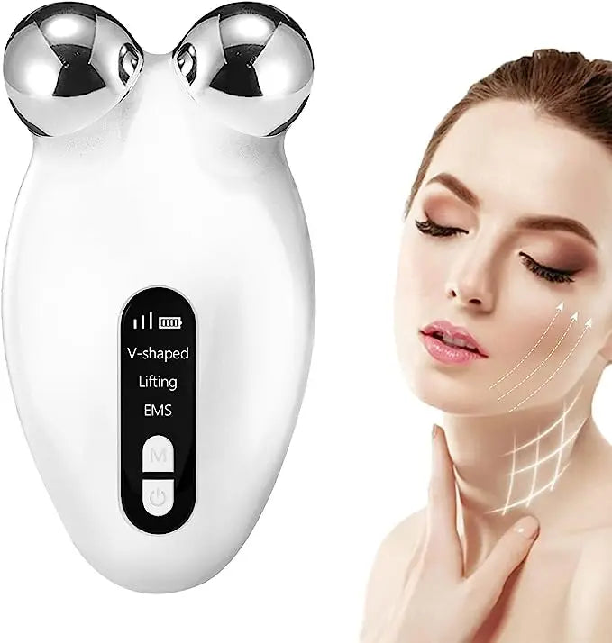 NOVATTO EMS Microcurrent Facial Device with Red LED Light – Facial Lifting, Firming & V-Shape Contouring