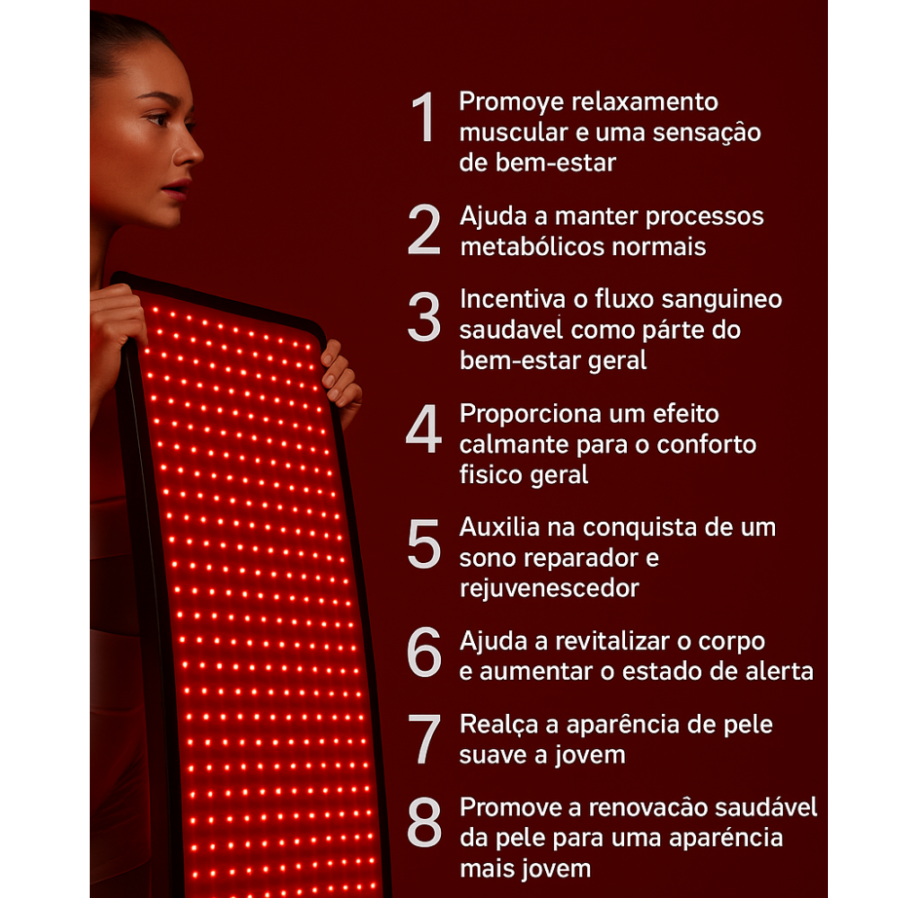 Astarexin Red Light Therapy Mat – Full Body 660nm & 850nm LED Light Therapy Pad for Muscle Recovery, Skin Rejuvenation & Pain Relief
